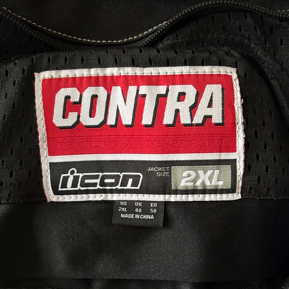 ICON Blue and Black Riding Jacket - Picture 2 of 2